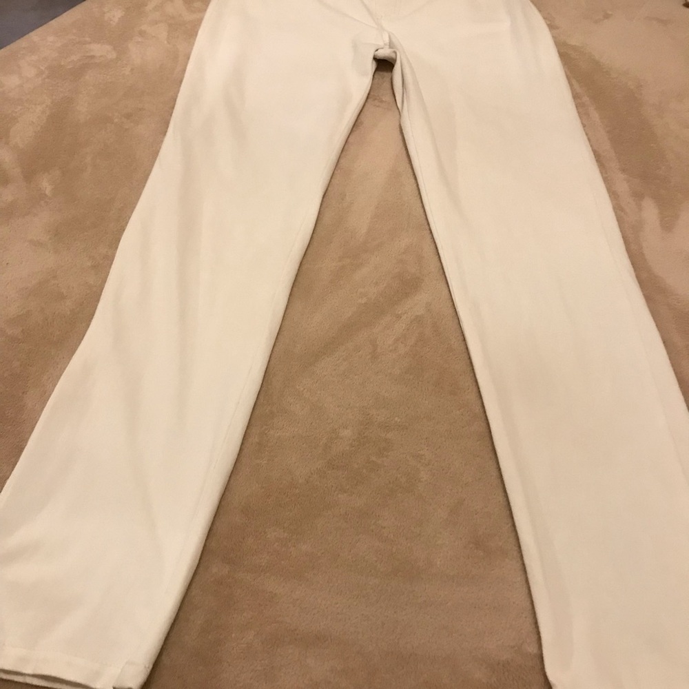 White Cotton French Dressing Pants